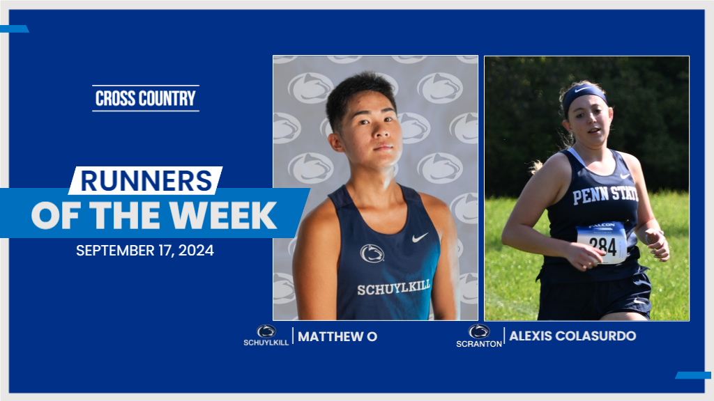 Penn State Schuylkill's Matthew O and Penn State Scranton's Alexis Colasurdo.
