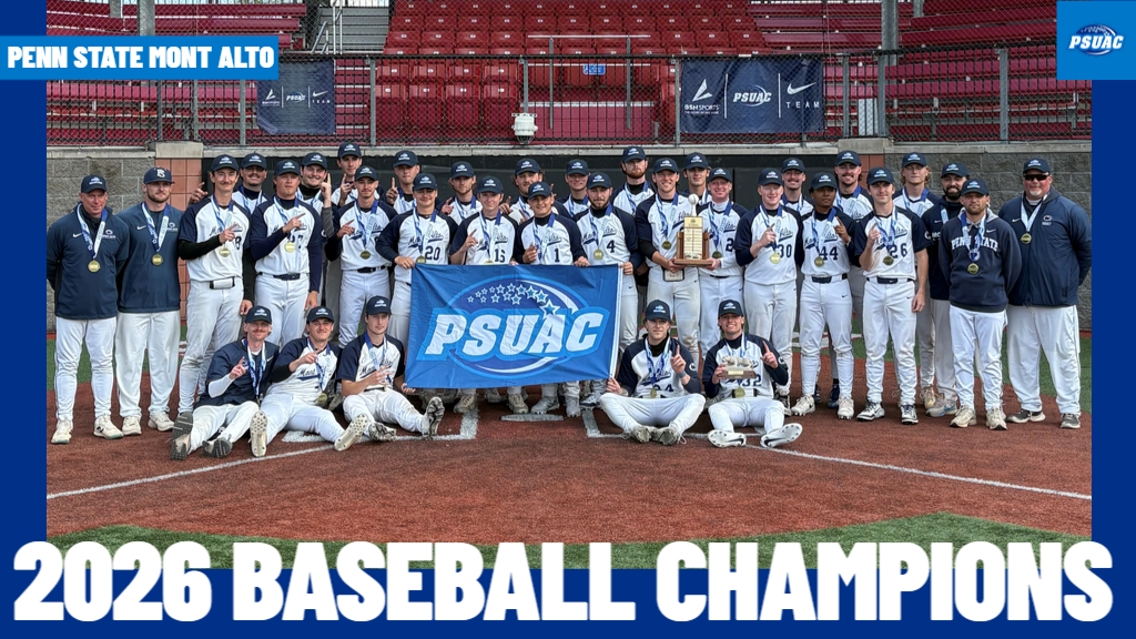 The 2026 PSUAC Baseball Championship concluded on Sunday, May 3rd as Penn State Mont Alto (pictured) won their second straight title.
