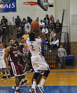 The Pennsylvania College of Technology men's basketball team lost 86-47 to Rutgers University - Newark