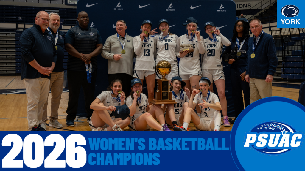Penn State York women's basketball (pictured) won the 2026 PSUAC Women's Basketball Championship game on Monday, February 23, 2026 at Rec Hall on Penn State's University Park campus.
Photo courtesy of Cora Rodriguez.
